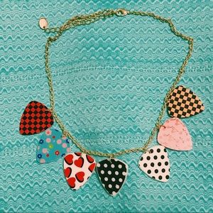 Patterned Guitar Pick Inspired Necklace